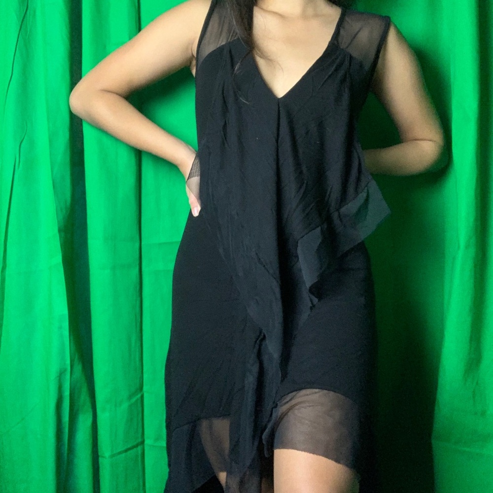 Black high low dress by BCBG